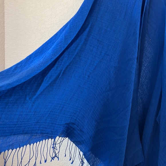 RAG & BONE poncho Jacquard Poncho In Blue Multi one size Blue - Picture 6 of 8